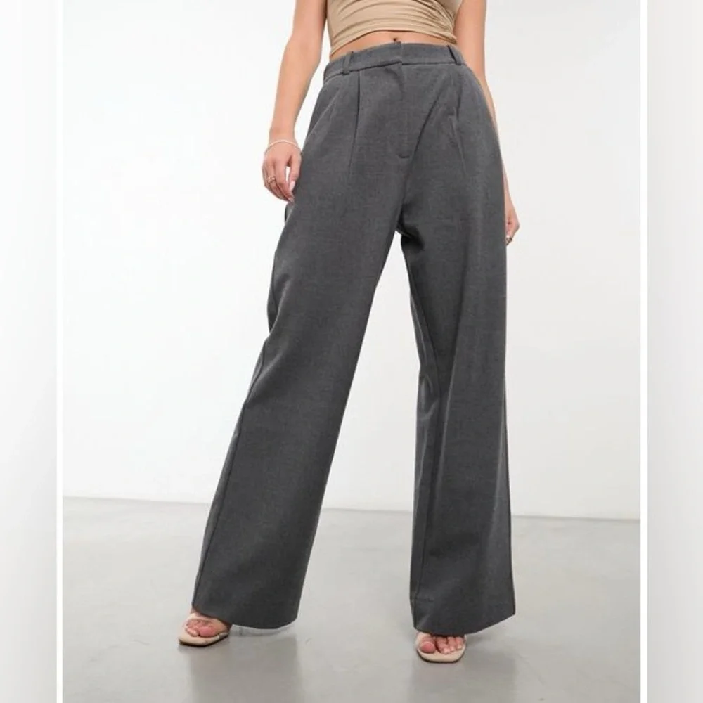 Abercrombie and Fitch Sloane Tailored Trousers Women’s Grey Size 30 / 10 LONG - Picture 1 of 8